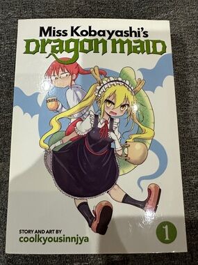 Miss Kobayashi's Dragon Maid Vol. 1 Manga - Black/Cream Cover